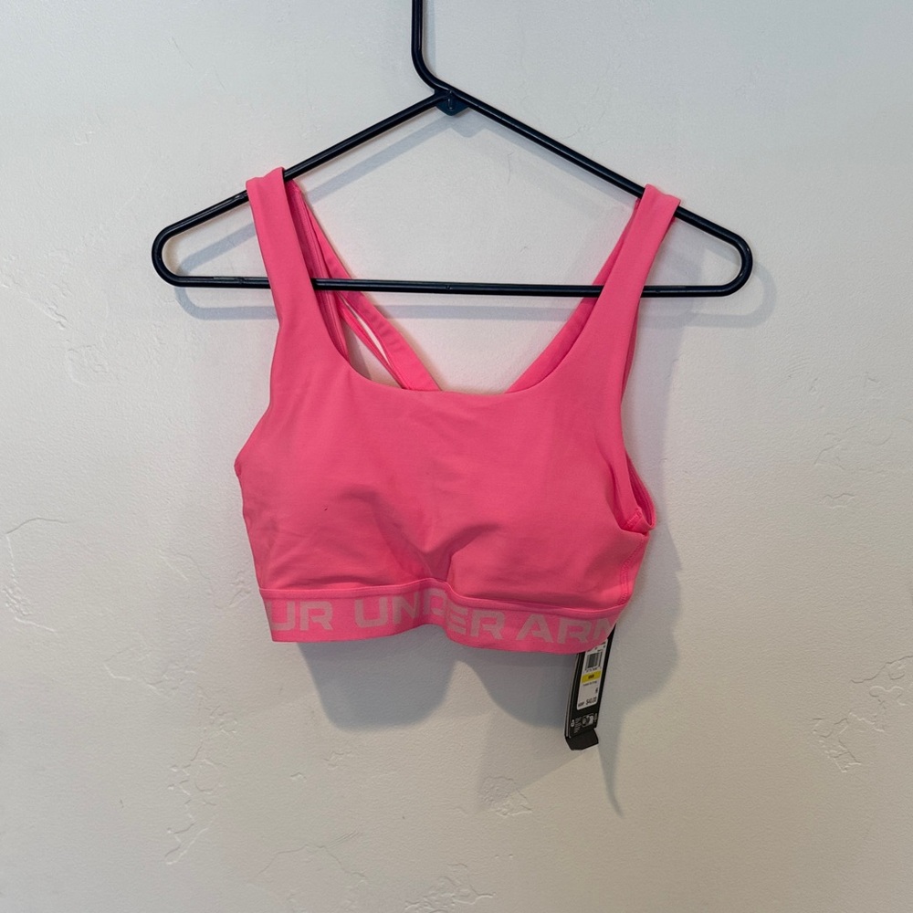 Under Armour Vibrant Pink Sports Bra Medium